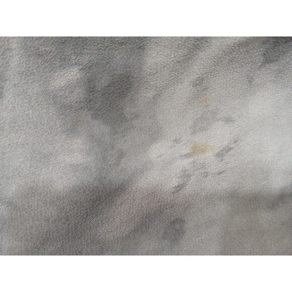 VINCE WATERCOLOR MARBLED SHIRRED 100%SILK BLOUSE TOP DARK‎ SMOKE GREY S - Picture 9 of 9